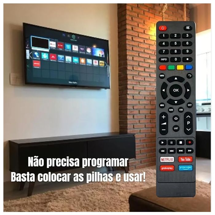 Controle Remoto Para Smart TV PHILCO Universal LED LCD Compatível