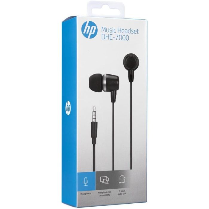 Fone de Ouvido HP DHE-7000 P2 com Microfone Preto