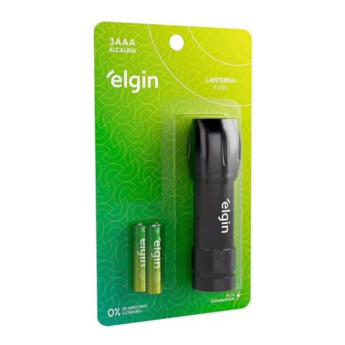 Lanterna de Bolso Elgin com 3 Pilhas Alcalinas AAA