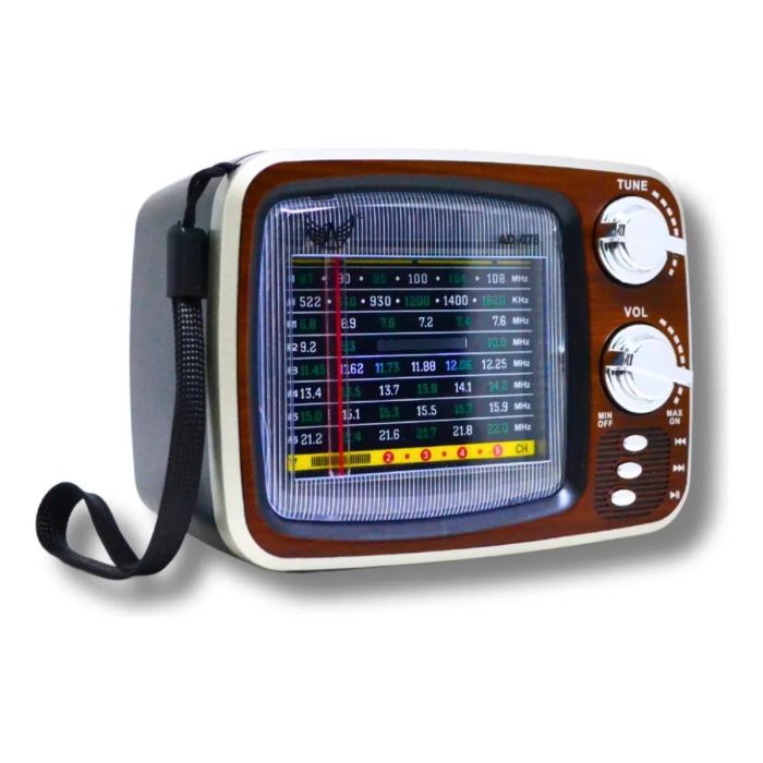 Rádio Bluetooth Retrô Vintage AM FM SW USB SD AUX P2