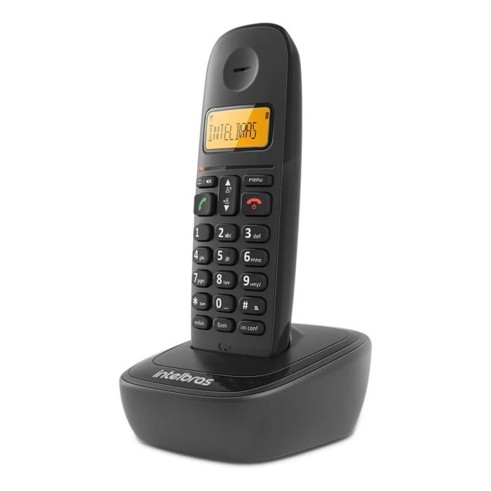 Telefone Sem Fio Digital Intelbras TS 2510 Preto com Identificador de Chamadas