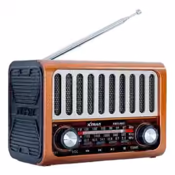 Caixa de Som Bluetooth Retrô KMS-6681 5W RMS Rádio FM AM SW USB TF
