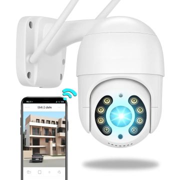 Câmera de Segurança IP A8 WiFi Full HD 1080p iCSee Externa Branca