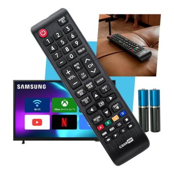 Controle Remoto Para Tv Samsung 4k Lcd Led Plasma Teclas Smart Hub Compatível