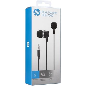 Fone de Ouvido HP DHE-7000 P2 com Microfone Preto