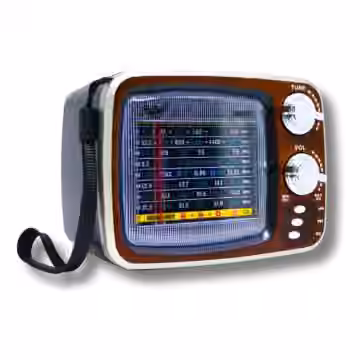 Rádio Bluetooth Retrô Vintage AM FM SW USB SD AUX P2